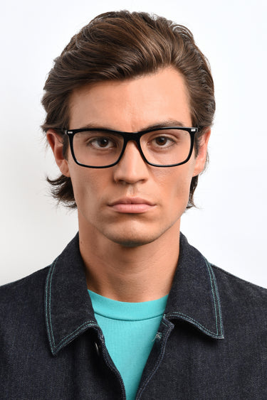 Premium Men Polaroid Eyeglasses: PLD D430 - Black - SpecSMART Eye Clinic (Front Face View)